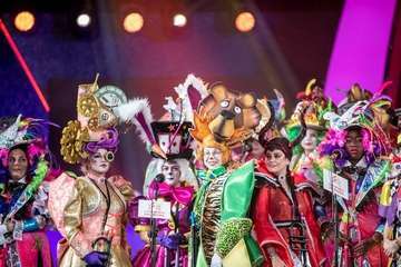 Final del concurso de murgas del Carnaval capitalino de 2019 (Foto TA)